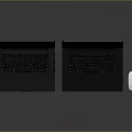 Sleek Modern Laptops With Colorful Screens And Wireless Mouse On Reflective Surface