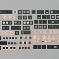 Modern switch socket combination single-open double-open three-open multi-open network socket type switch socket 3d model