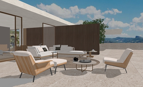 Modern outdoor sofa 3d model