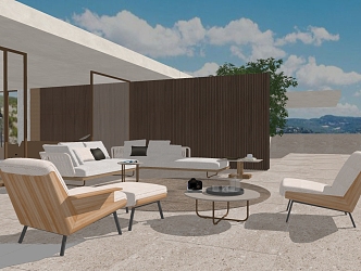 Modern outdoor sofa 3d model