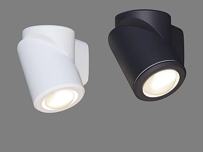 White and Black Modern Downlight Spotlights with Sleek Design for Interior Lighting Fixtures 3d model