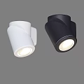 White and Black Modern Downlight Spotlights with Sleek Design for Interior Lighting Fixtures