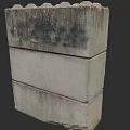Three Stacked Concrete Blocks With Gray Rough Surface For Construction Use