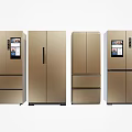 Golden Refrigerators And Freezers With Various Door Styles And Digital Screens