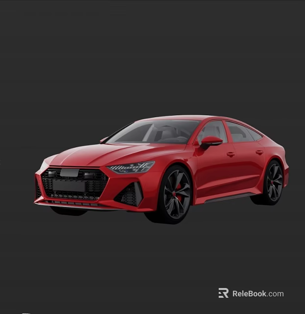 Red Sports Car With Sleek Exterior Design And Black Alloy Wheels 3d model 