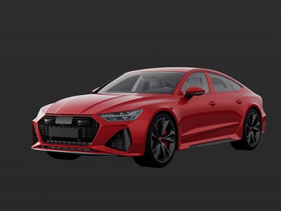 Red Sports Car With Sleek Exterior Design And Black Alloy Wheels 3d model