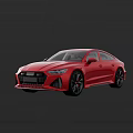 Red Sports Car With Sleek Exterior Design And Black Alloy Wheels
