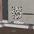 Modern corner sofa multiplayer sofa 3d model