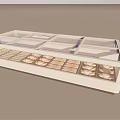 Commercial Freezer Display With Transparent Lid And Multiple Compartments For Food Storage