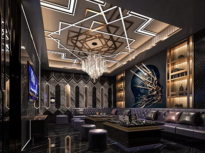 Light Luxury KTV 3d model Light Luxury KTV 3d model