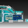 Exhibition Booth for Bosch Home Appliances with Modern Design Digital Screens and Appliance Displays