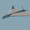 Advanced Gray Military Drone With Triangular Wings Propeller And Streamlined Design