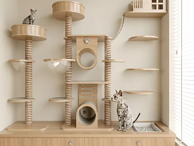 Cat climbing frame 3d model