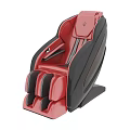 Red and Black Modern Massage Chair With Ergonomic Design And Comfortable Features