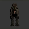 Realistic Tyrannosaurus Rex 3D Model With Brown Red Skin And Sharp Teeth