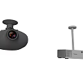 Projection Monitoring System with Ceiling Mounted Surveillance Camera and Projector
