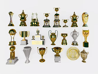 Modern Trophy Combo 3d model