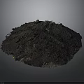 Modern Scene Featuring Dirt Pile With Small Green Plants And Natural Texture