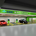 Convenient 24 Hour Shared Self Service Car Wash Parking Lot With Vehicles And Facilities