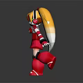 Modern game character child 3d model