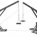 Industrial Lifting Equipment With Metal Mechanical Arms And Dual Suspension Platforms