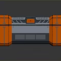 Orange And Gray Heavy Duty Storage Box With Reinforced Panels For Home Supplies Organization