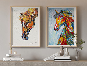 Modern Animal Painting Decorative Hanging Painting 3d model