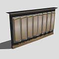 Modern Feature Wall With Vertical Golden Panels And Metal Frames Design