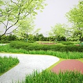 Modern Park Park Landscape Garden Trail Landscape 3d model