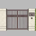 Different Design Swing Doors With Greenery Metal And Wooden Materials For Residential Entrance