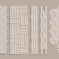 Modern wall panel background wall shape texture 3d model