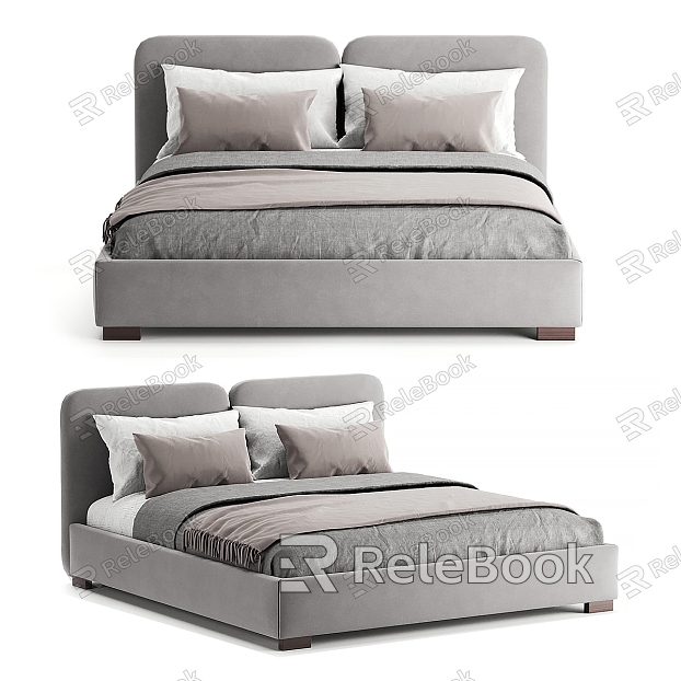 Modern Simple Double Bed model