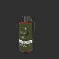 M18 Red Smoke Grenade Military Pyrotechnic Weapon Key Design Features 3d model