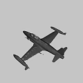 Vintage U.S. Air Force Gray Fighter Jet With American Flag Tail Design