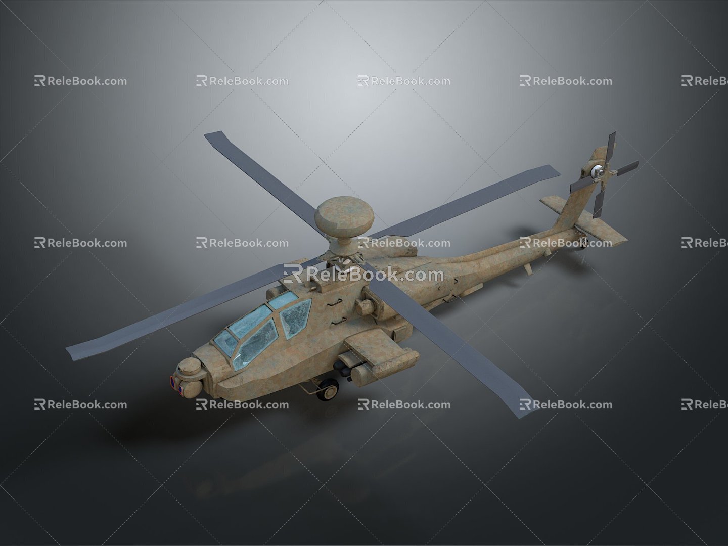 Modern Helicopter Gunship Helicopter Aircraft Gunship Combat Helicopter model