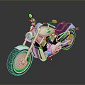 Shiny Chrome Classic Motorcycle With Black Seat And Stylish Wheels Design