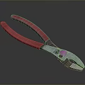 Red Handle Metal Pliers With Gripping Cutting Function For DIY And Workshop Tasks
