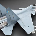 Modern Military Fighter Jet With Sleek Gray Body Cockpit And Tail Fins