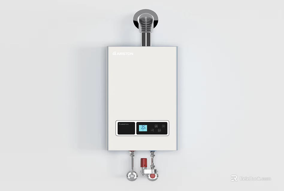 Sakura Wall Mounted Gas Water Heater With Digital Display For Daily Use 3d model 