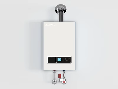 Sakura Wall Mounted Gas Water Heater With Digital Display For Daily Use 3d model