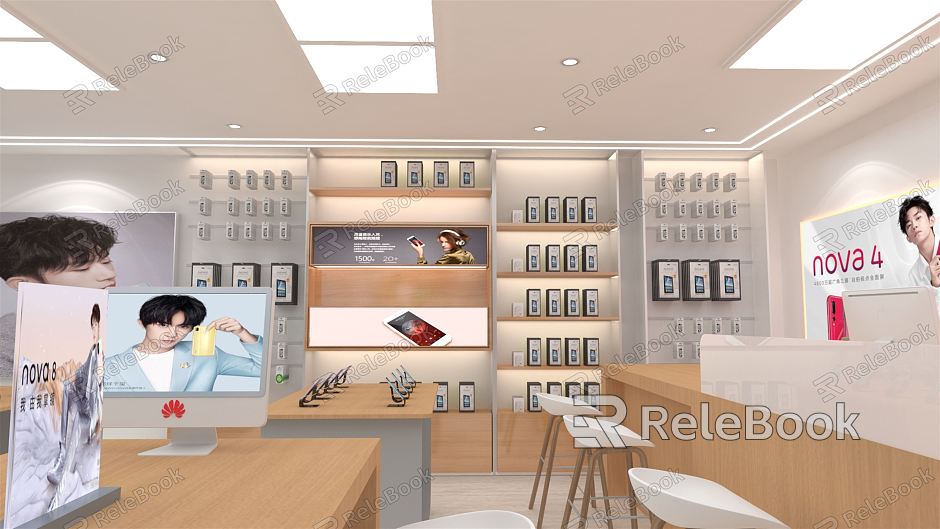 Modern Mobile Phone Shop model