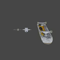 White And Yellow Disassembled Skateboard With Wheels Trucks And Components