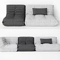 Modern Lazy Sofa Multi-Person Sofa Casual Sofa Pillow Fabric Sofa Combination Sofa 3d model
