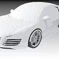 White Modern Sports Car With Sleek Body Design Alloy Wheels And Front Grille