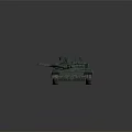 Military Main Battle Tank With Long Barrel Tracks Armored Turret And Heavy Armor Design
