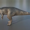 Detailed Reptile Dinosaur Model With Bony Crest And Scaly Skin Standing Posture