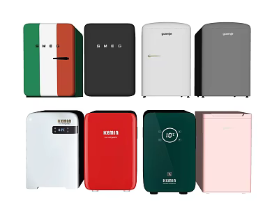 Mini Fridges with Various Colors for Home Office and Dormitory Use 3d model