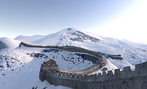 Modern Great Wall Great Wall Snow 3d model