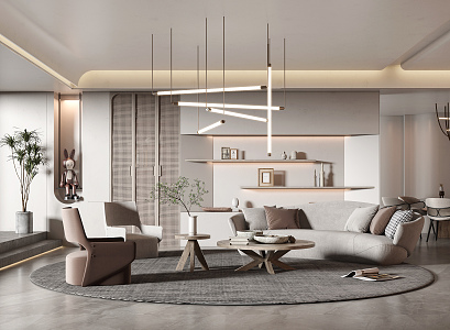 modern living room 3d model