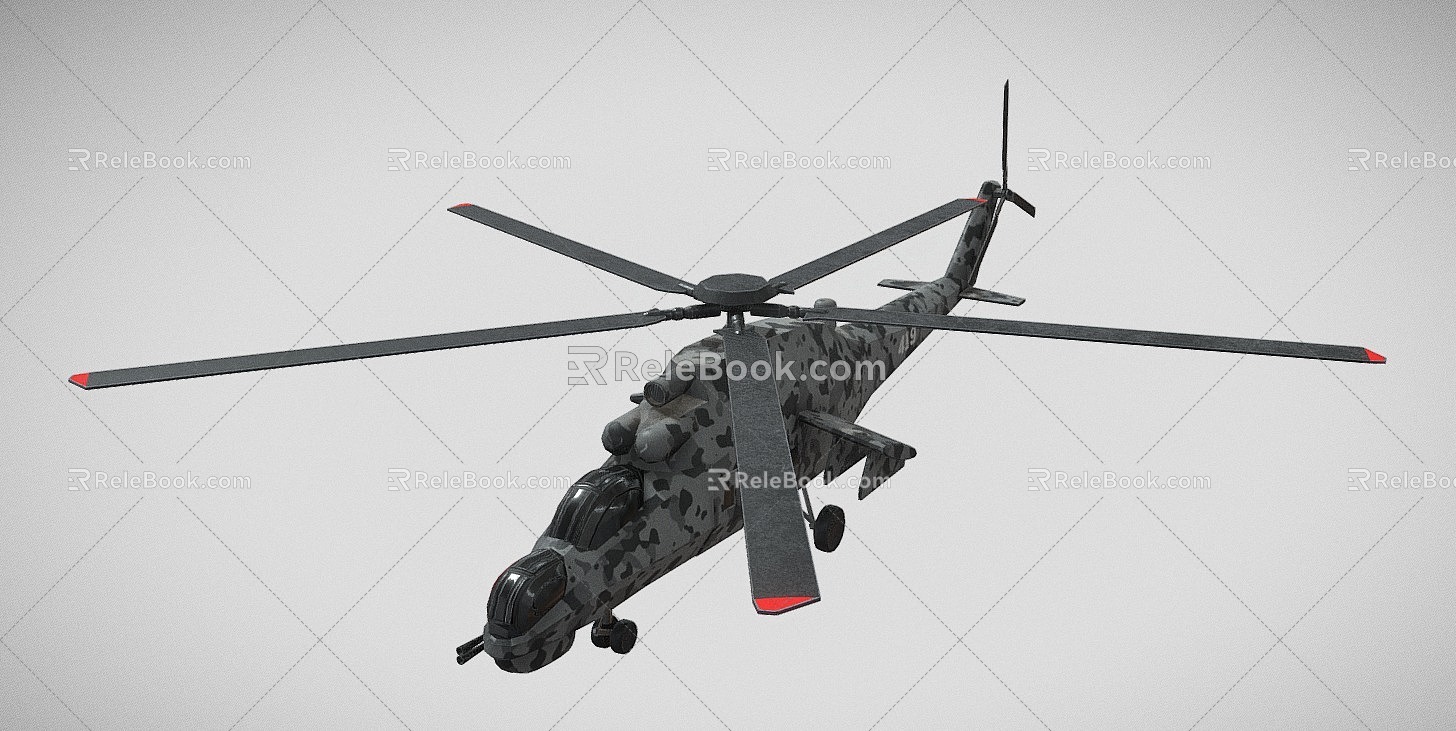 Helicopter Fighter 3d model